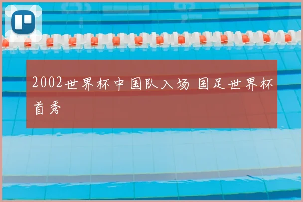 2002世界杯中国队入场 国足世界杯首秀