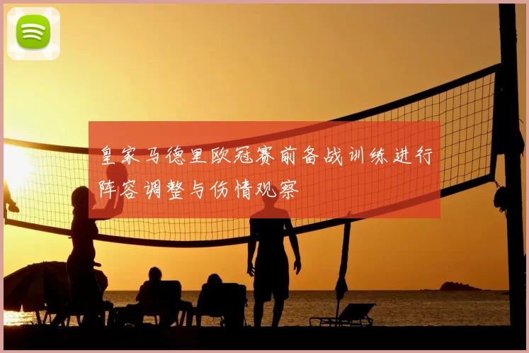 皇家马德里欧冠赛前备战训练进行阵容调整与伤情观察